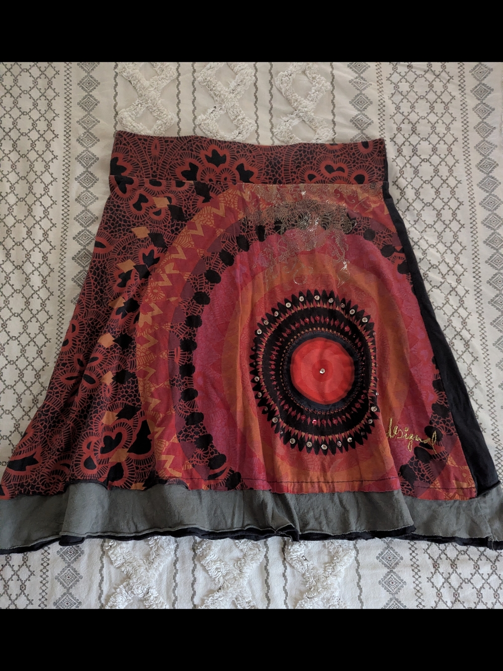 Desigual Sequined Boho Skirt